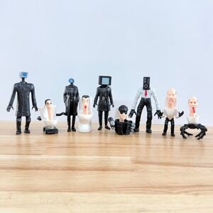 Skibidi Toilet Action Figure Set Camera Man Speaker Man TV Man Toy Lot 8pc